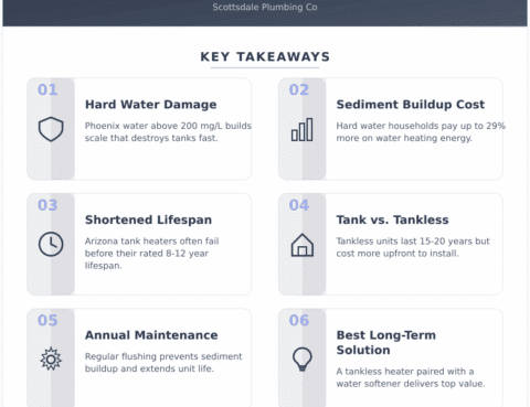 Infographic: Why Arizona Homeowners Replace Water Heaters Years Earlier Than They Should - And How to Get the Full Lifespan Out of Yours - Key concepts and takeaways