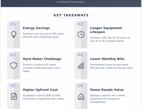 Infographic: Paradise Valley and Chandler Homeowners Are Switching to Tankless Water Heaters - Here's What's Driving the Change - Key concepts and takeaways